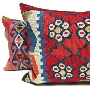 Turkish Kilim V1 Lumbar Pillow